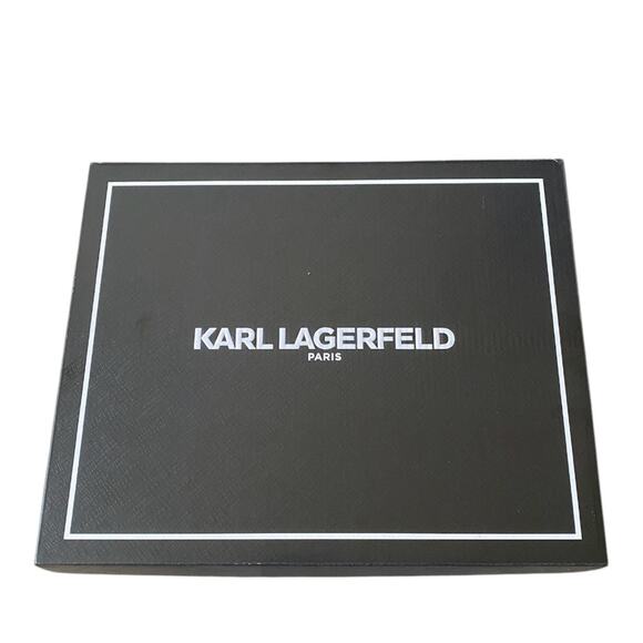 Karl Lagerfeld Black Paris Careliz Sandal Heels Sz 6.5 - Picture 2 of 5